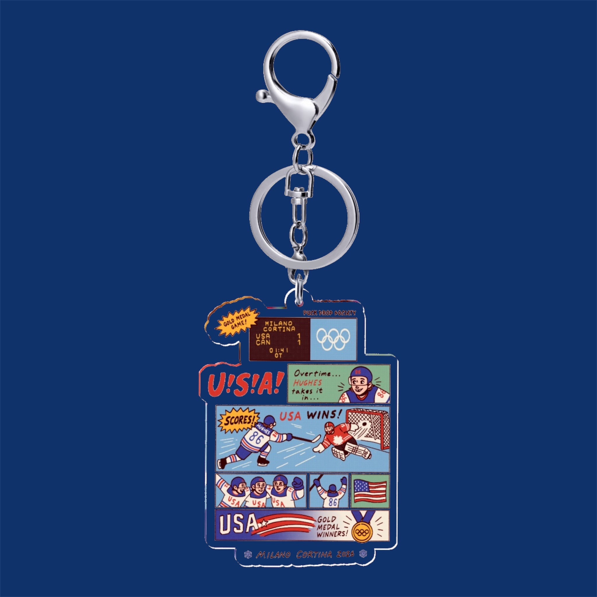 Team USA Gold Medal Game | Hockey Keychain
