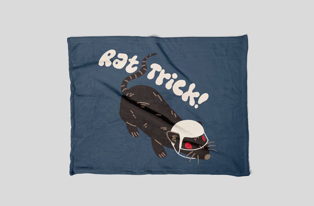 Rat Trick | Rink Throw Blanket